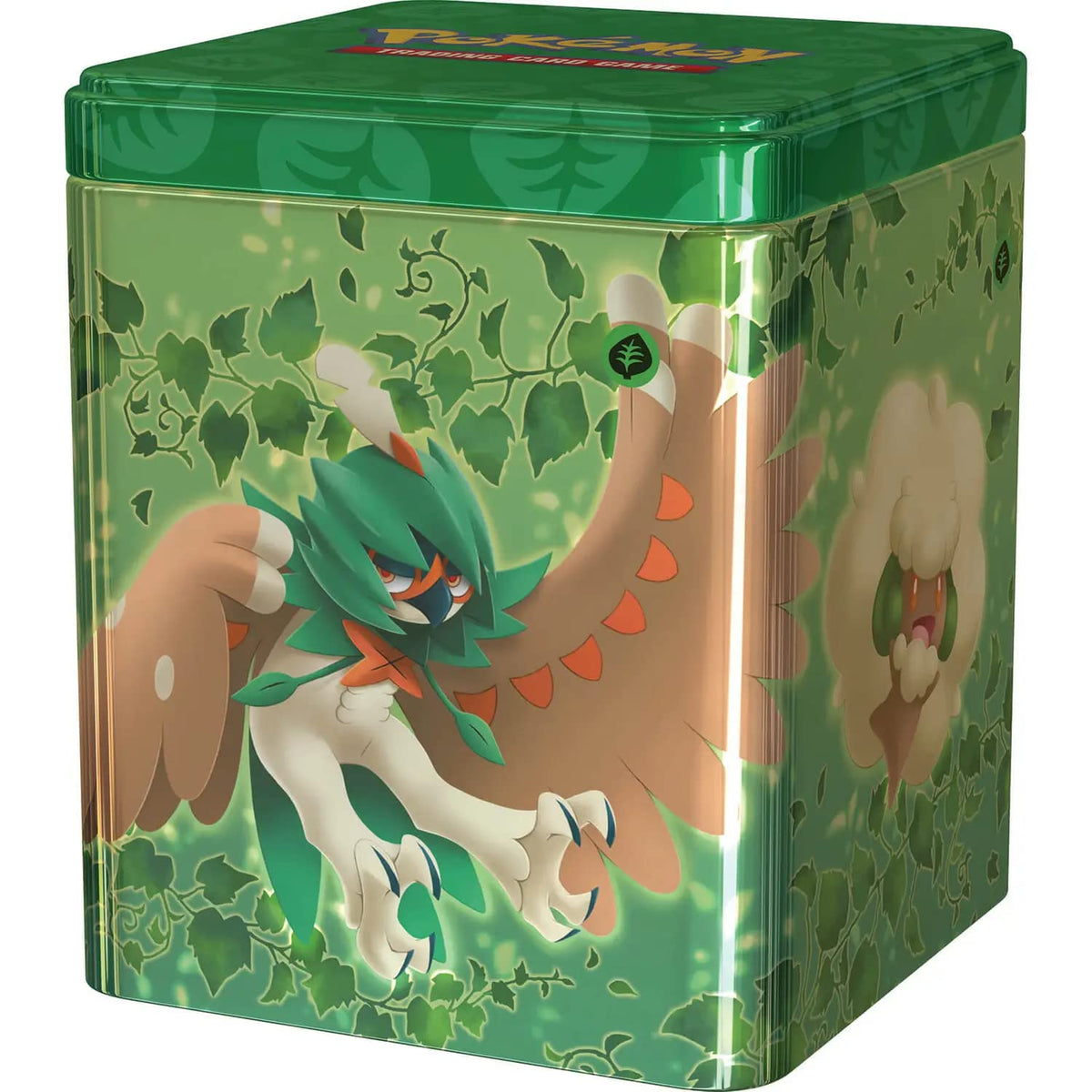 Pokemon TCG: Grass Stacking Tin (3 Booster Packs & Coin)