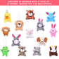 FUN LITTLE TOYS Valentine’s Day Cards for Kids Classroom, 28 Pack Mini Plush Animals with Valentine Cards, Valentines Gifts for Student Exchange