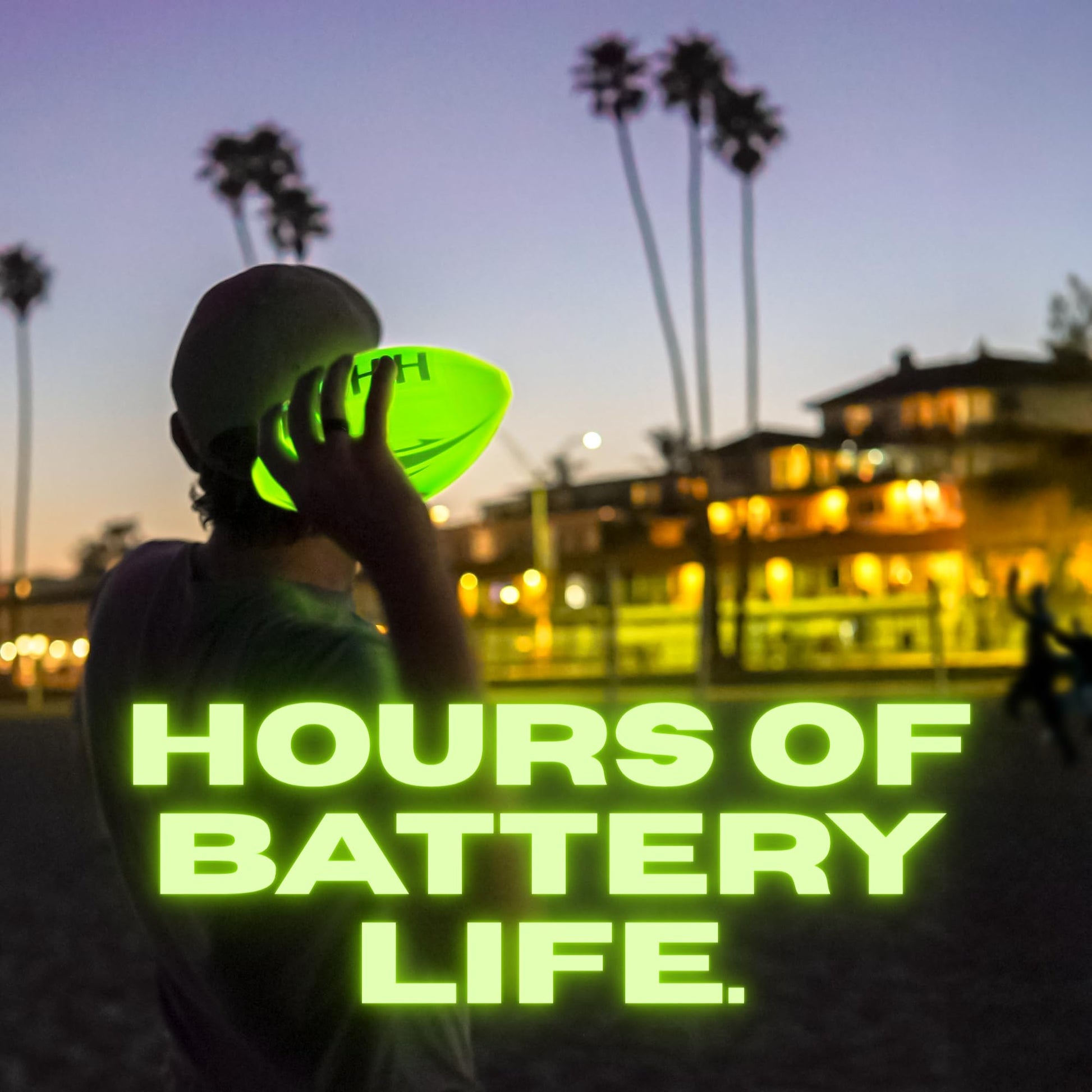 LIGHTRO - Soft Foam Glow in The Dark Football - 8" Youth Size - Super Bright LEDs - Batteries Included - LED Football - for Kids 6 7 8 9 10 11 12