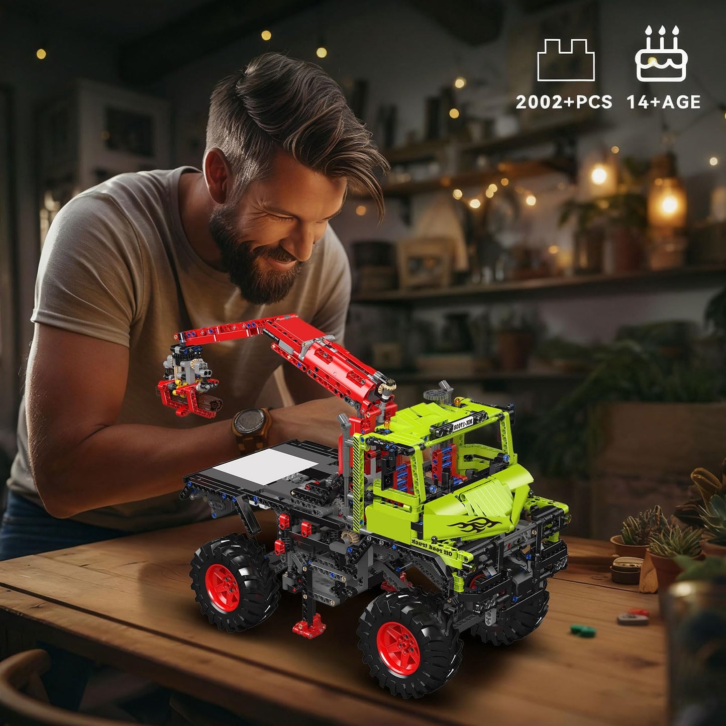 Mould King 17038 Off-Road Trucks Building Kits, All-Terrain 4x4 Mountain Truck Car Sets Model with Electric Motor, Gift for Age 14+/Adult Collections