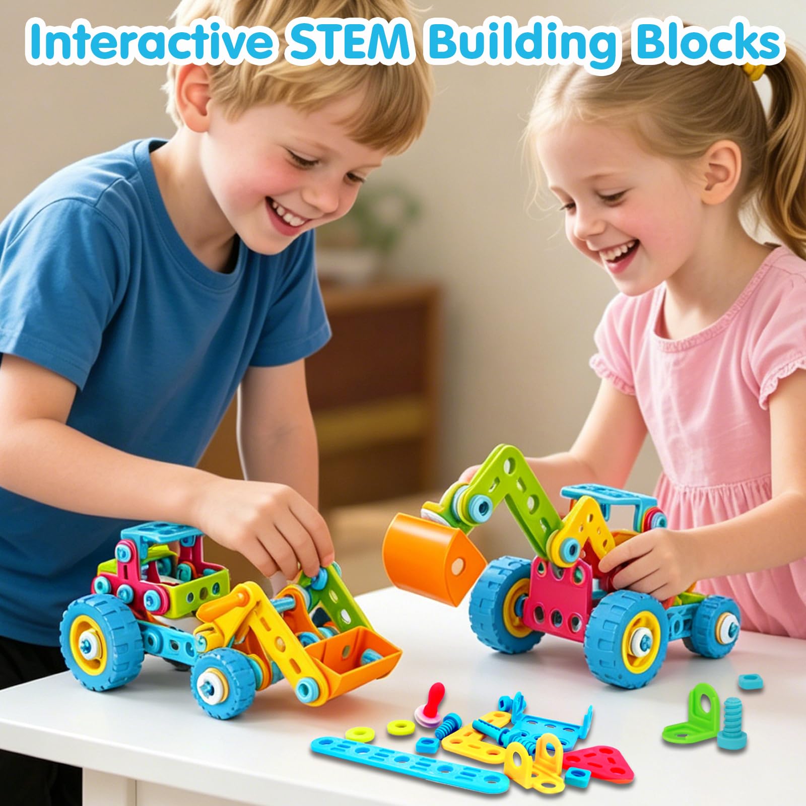 keefun STEM Toys for 4 5 6 7 8+ Year Old Boy Girl Birthday Gift, Building Toys for Kids Ages 4-8 6-8 4-6 Blocks Sets Stem Kits 5-7 4-7 3-5 Educational