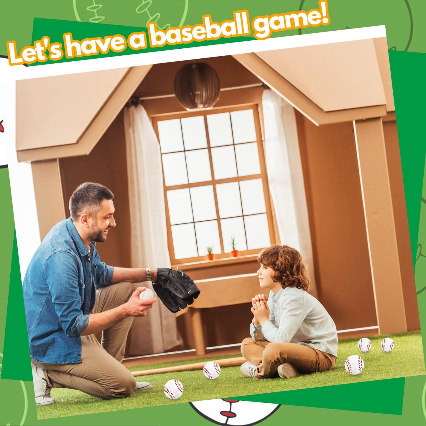 30 Pack Baseball Stress Balls,2.5 Inch Soft Foam Baseballs,Sports Squeeze Balls Toys for Kids,School Carnival Reward,Sports Theme Party