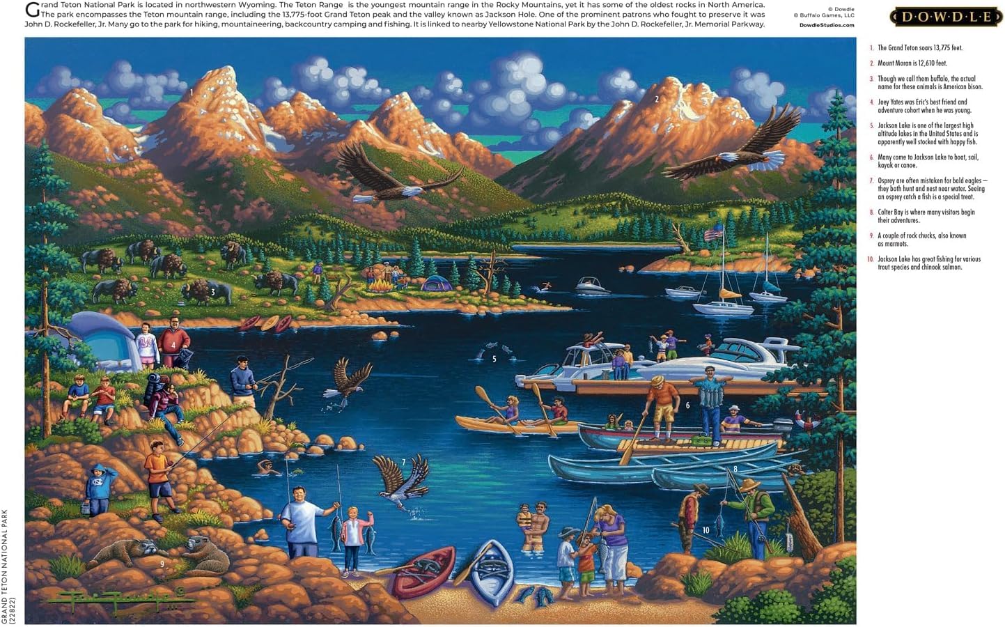 Buffalo Games - Eric Dowdle - Grand Teton - 300 Piece Jigsaw Puzzle for Adults -Challenging Puzzle Perfect for Game Nights - Finished Size is 21.25 x