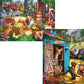 Bits and Pieces - Value Set of Two 500 Piece Jigsaw Puzzles for Adults - Hide and Seek, What’s The Password Jigsaw Puzzles by Artist Larry Jones