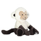 Lambs & Ivy Jungle Party White/Gray Plush Monkey Stuffed Animal Toy - Charlie