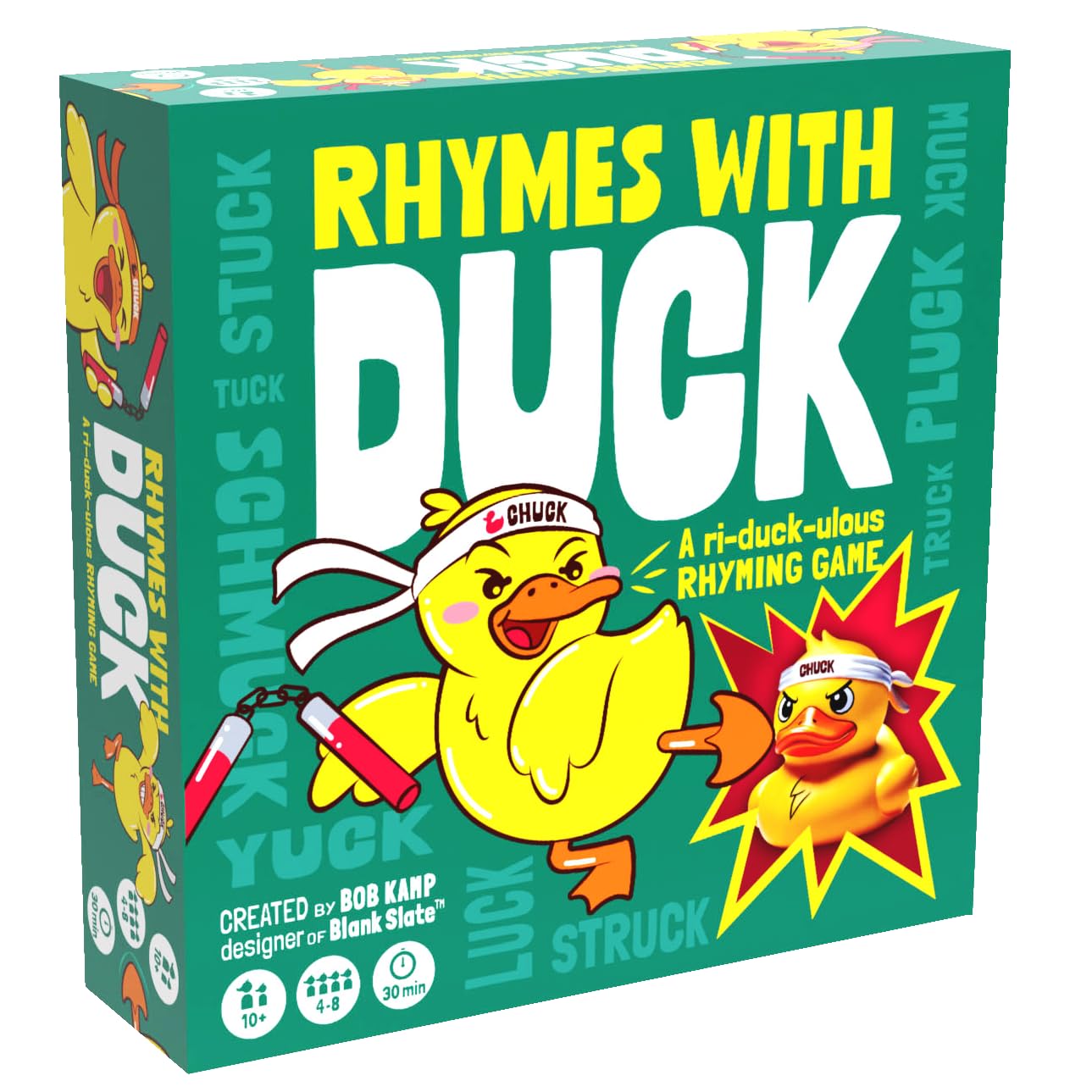 Gray Matters Games Rhymes with Duck Board Game - Fun Wordplay Game for Families and Parties