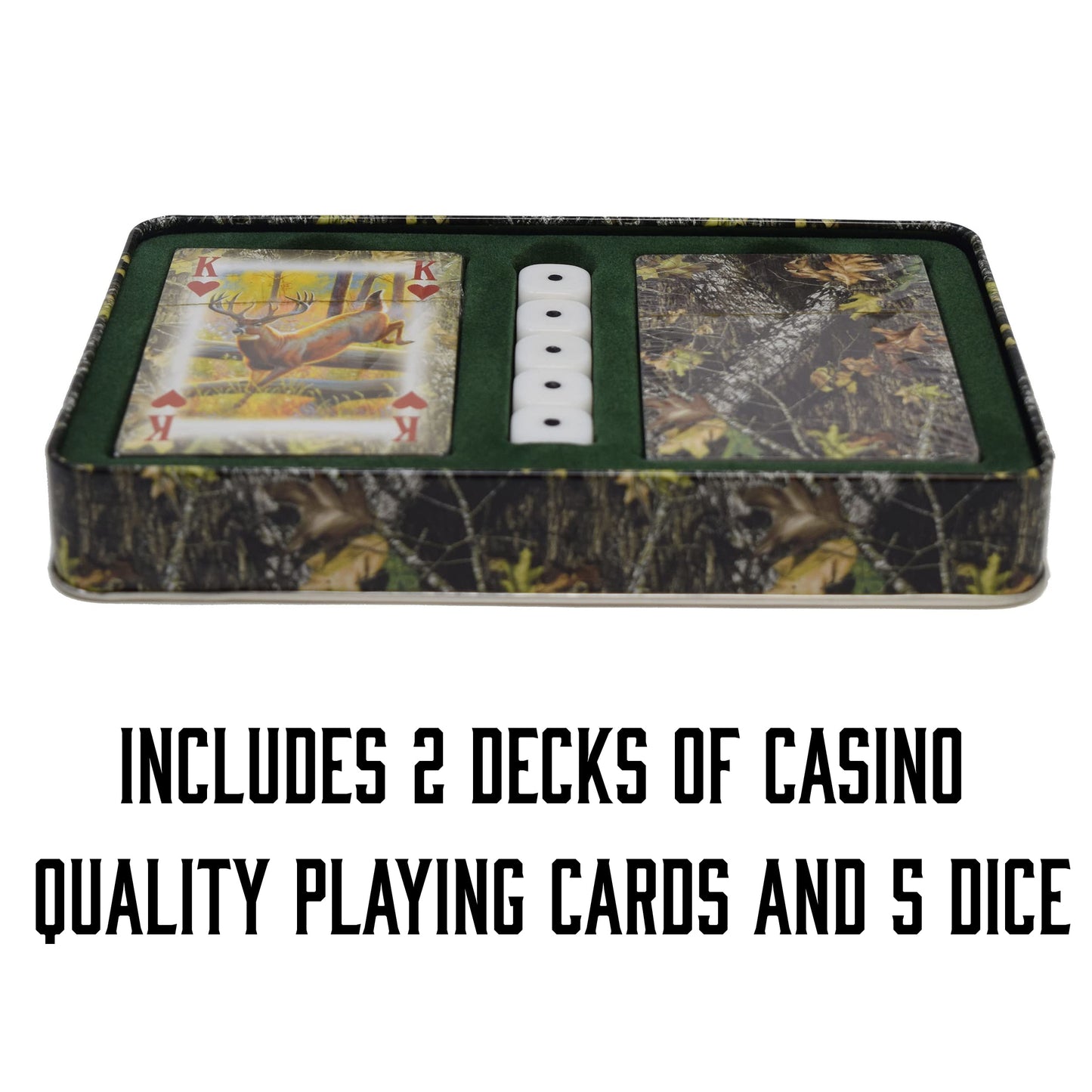 Rivers Edge Products Whitetail Deer Playing Cards and Dice Set