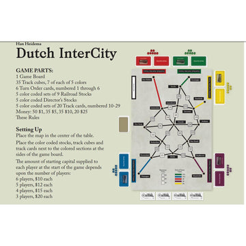 Rio Grande Games Dutch Intercity Strategy Board Game, 3-6 Players, Train Railroad Investment & Building, Ages 12+