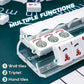 ZIMOPONG Mahjong Racks with Magnetic Pushers 17.5inch, 4 PCS, Clear Acrylic Scallop Mahjong Rack with Pushers, Ideal Gift for Mahjong Lovers, Parties