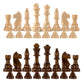 AMEROUS Chess Pieces Only, Wooden Hand Carved Tournament Chessmen with 4.12" Inches King, 2 Storage Bags for Chess Board Game, Replacement of Missing