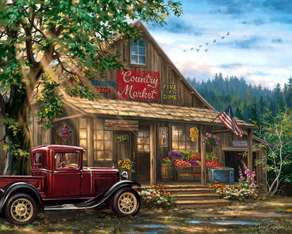 Majestic Value Brand 1000 Piece Jigsaw Puzzle of a Nostalgic Country Store and a Model T