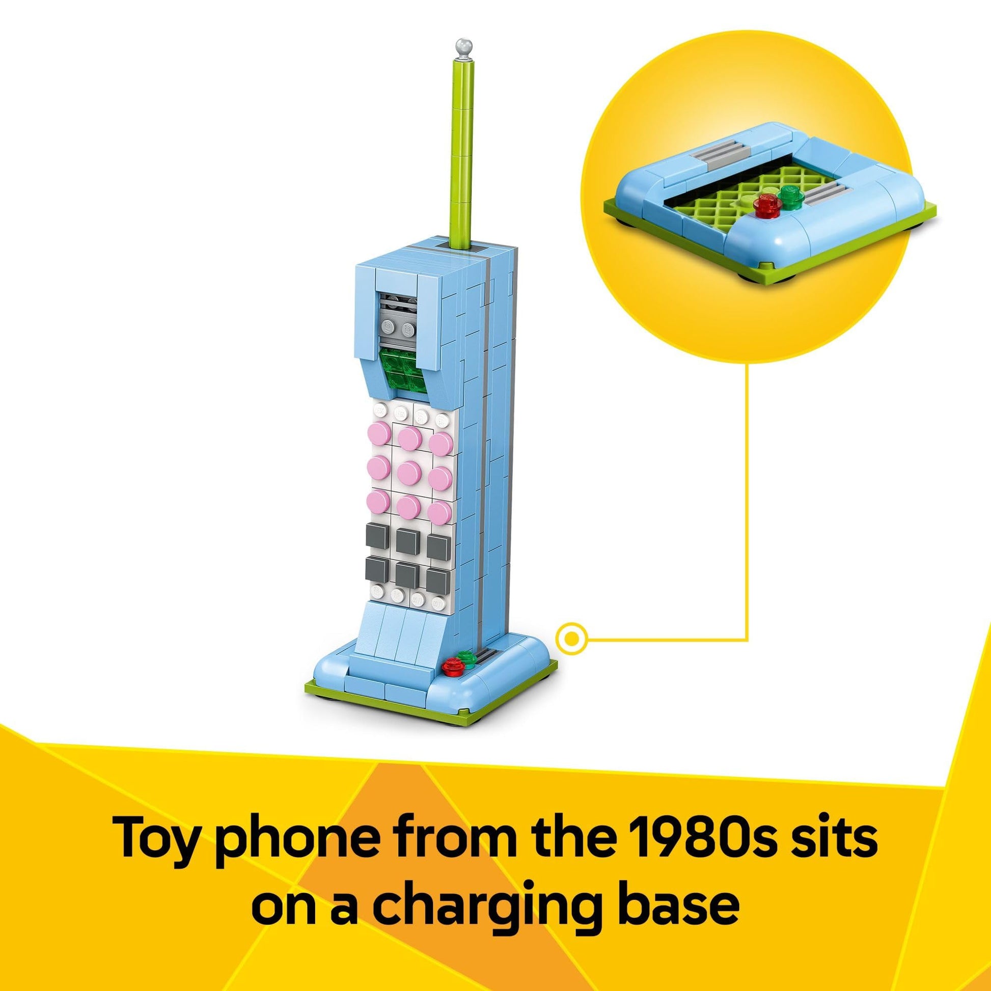 LEGO Creator 3 in 1 Retro Telephone Kids Toy - Home Decor for Bedroom or Kids Room - Building Toy and Learning Playset for Girls & Boys, Ages 8+