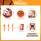 Gatherfun Basketball Party Supplies Paper Plates Napkins Cups Knives Forks Spoons with Balloons and Banner for Kids and Adult Birthday Party March