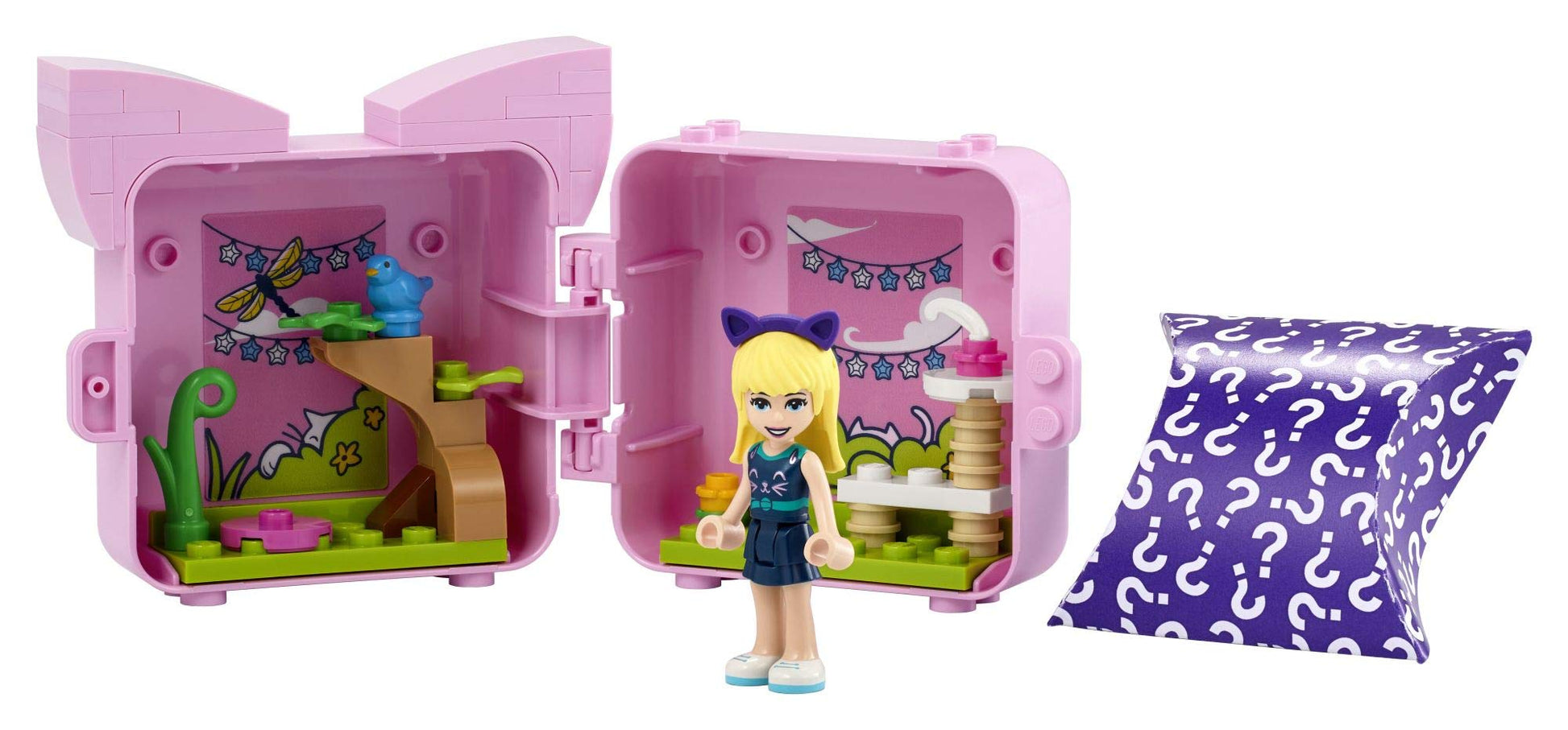 LEGO Friends Stephanie’s Cat Cube 41665 Building Kit; Kitten Toy for Kids with a Stephanie Mini-Doll Toy; Cat Toy Makes a Creative Gift for Kids Who
