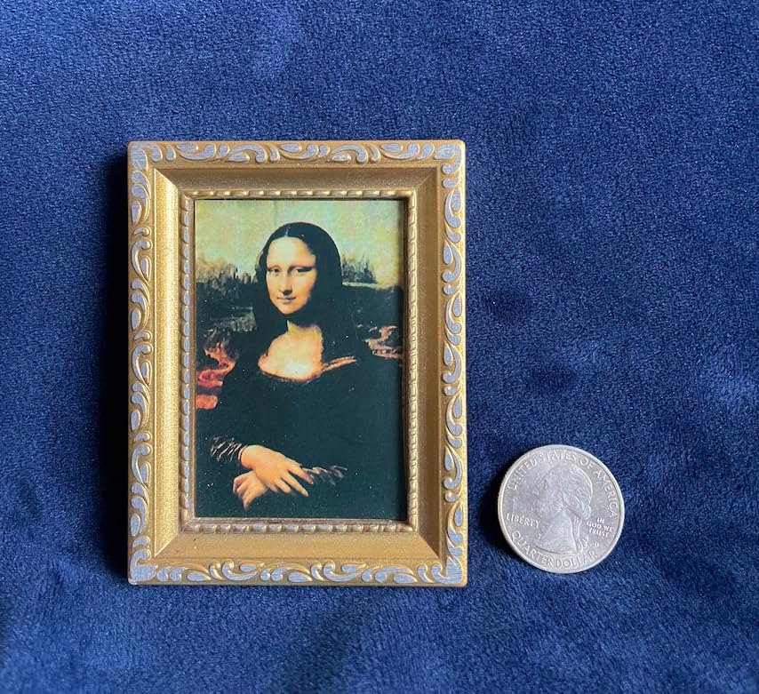 AirAds Dollhouse 1:12 Scale Dollhouse Miniature Accessories Dollhouse kit Dummy Frame mini Mona Lisa