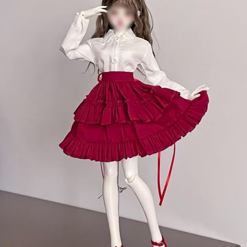 QGYDYH 1/4 BJD Doll Clothes Set Ball Jointed Doll Fashion Handmade Pretty Fashionable Clothes for 16-18 inches BJD Dolls (R)