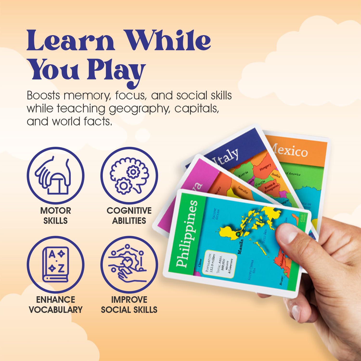 GeoToys GeoBingo, World Bingo for Kids Ages 4 and Up, Geography Game for Home, School or Camp - Fun Kids Educational Game, Bingo Games for Family