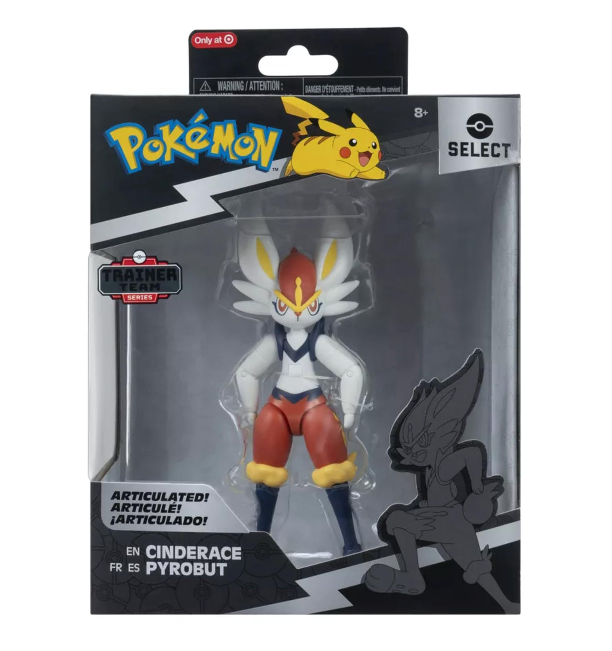 Pokémon Select Cinderace - 6-Inch Super-Articulated Figure with 15 Plus Points of Articulation