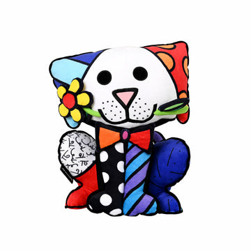 Britto Dog 11" Plush - Colorful and Huggable Decor for Home, Bed, Office - Cute and Ultra Soft Stuffed Large Cushion - Ideal Gift for Any Occasion