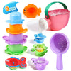 Baby Bath Toys for Kids Ages 1-3 9PCS Toddler Bath Toys Mold Free for 2-4 with Watering Can & Stacking Cups Colorful Bathtub Pool Water Toys for 1+
