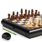 VAMSLOVE Wooden Chess Checkers Game Set 15.5" Large Size Board w/Storage Drawers, Weighted Chess Pieces - 2 Extra Queens 3" King, Gift for Birthday