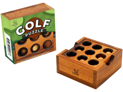 BSIRI Wooden Board Games Educational Sets Classic for Coffee Table or Home Decor and Living Room Decor Rustic Golf Game (Gopher Holes) Made by Wooden