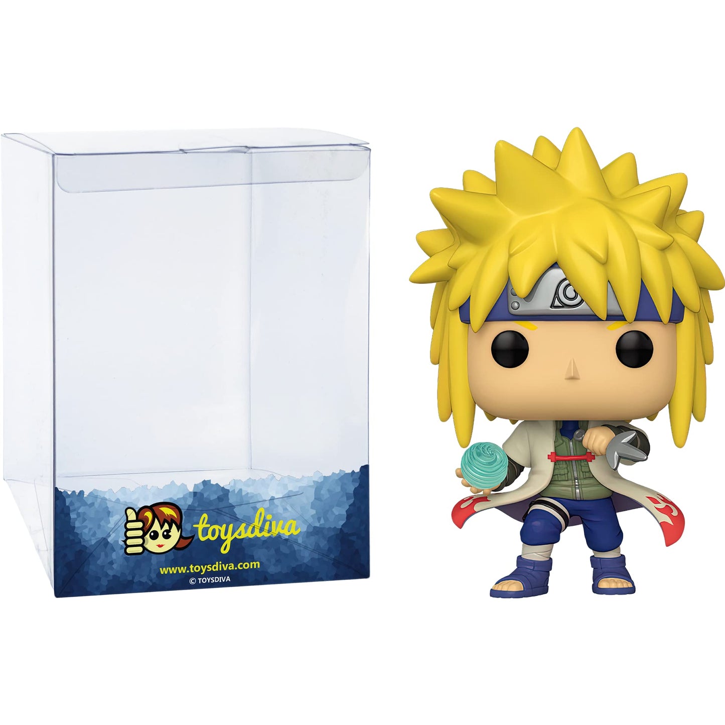 Funko Minato Namikaze (AAA Anime Exc): P o p ! Vinyl Figurine Bundle with 1 Compatible 'ToysDiva' Graphic Protector (935-36441 - B)