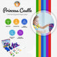 Tytan Tiles Princess Castle 60-Piece Magnetic Tiles Building Set, Adorable Kids’ STEM Toy, Creative Play, Shape & Pattern Recognition, Fine Motor
