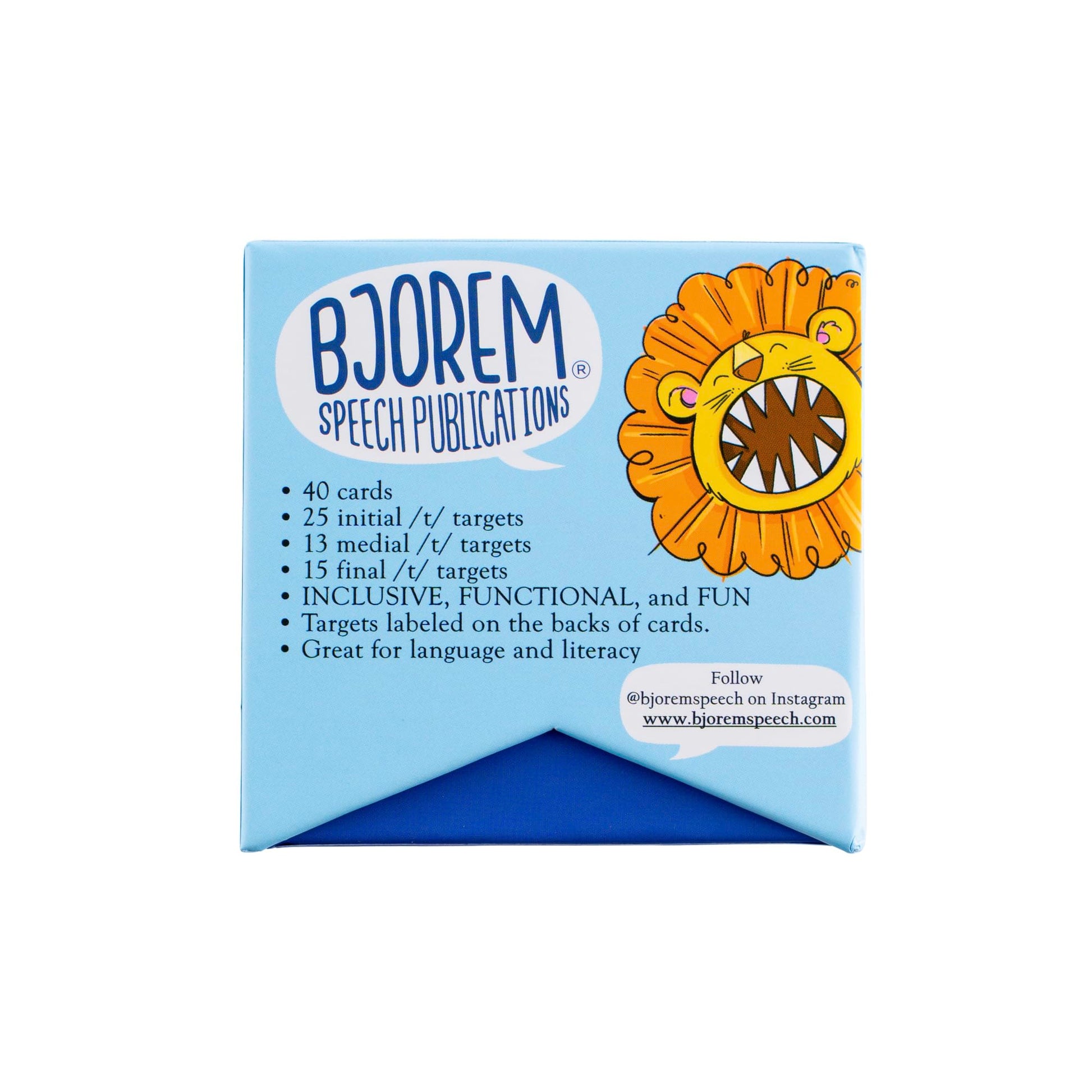 Bjorem Speech® Box of T Sound - Speech Therapy and Phonemic Awareness Tool for Kids Learing the T Sound