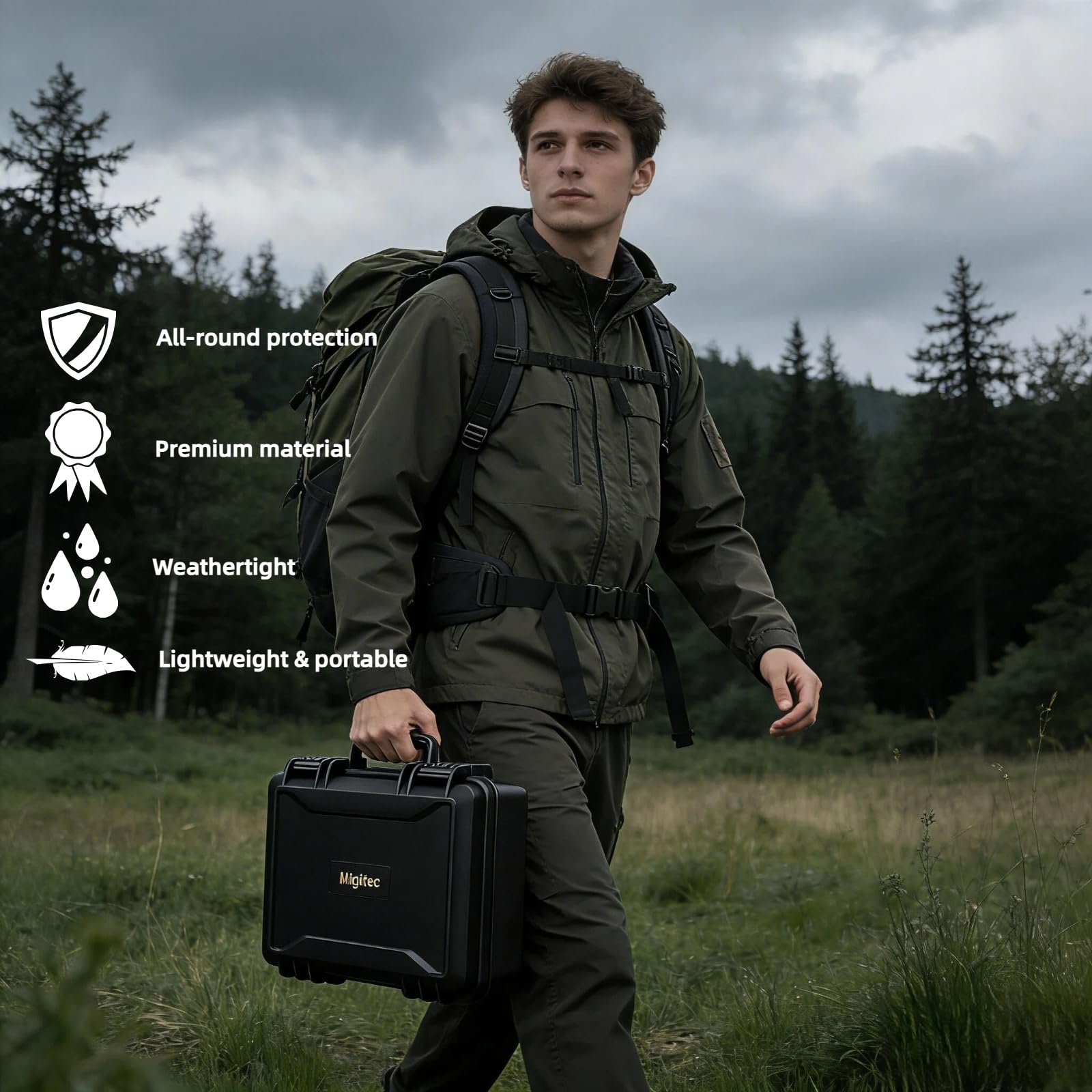 Waterproof Hard Carrying Case for DJI Mini 5 Pro/Mini 4/3 Fly More Combo