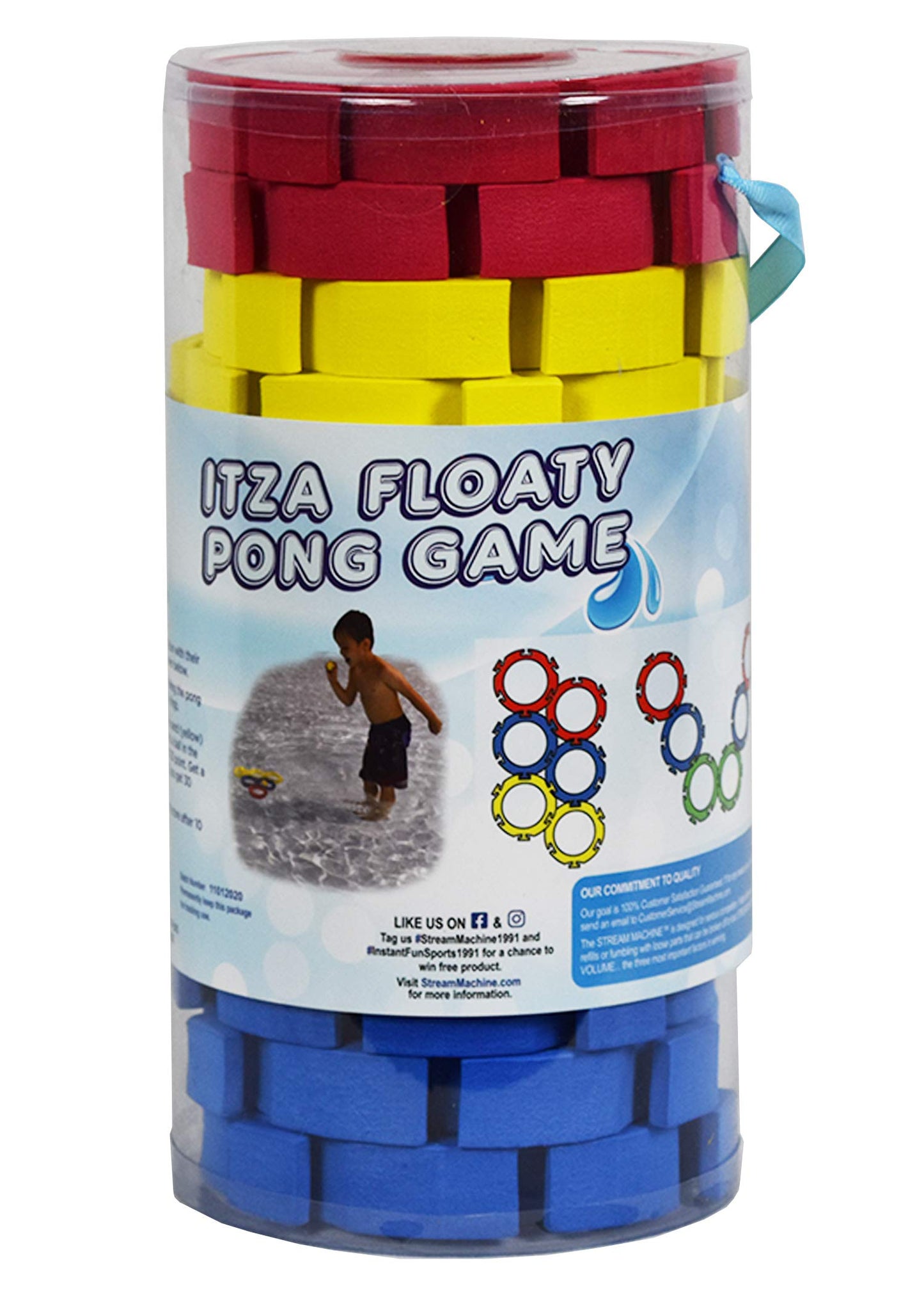 Water Sports Itza Floaty Pool Pong Backyard and Pool Game - Floating Ping Pong Pool Games for Adults and Family