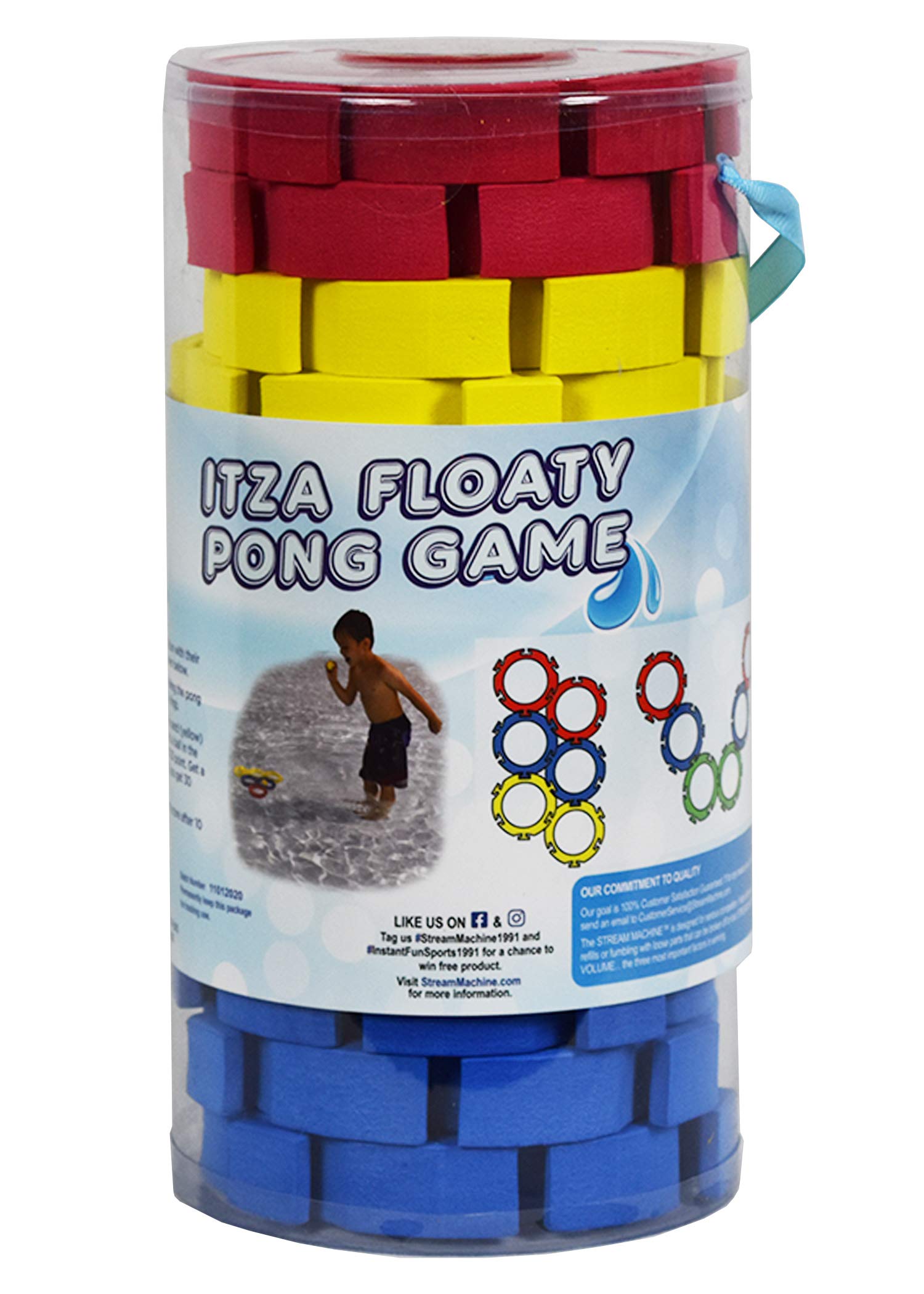 Water Sports Itza Floaty Pool Pong Backyard and Pool Game - Floating Ping Pong Pool Games for Adults and Family