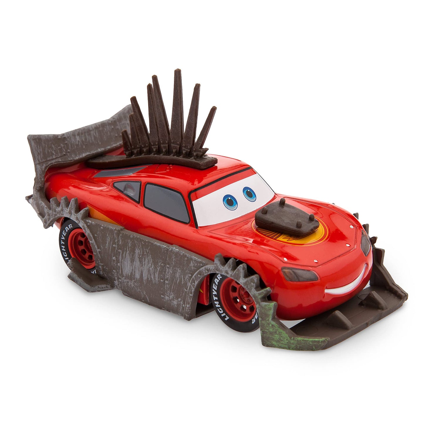 Disney Store Official Lightning McQueen Die Cast Set - Cars on The Road Toys - 1:43 Scale Disney Cars Diecast Vehicle with Road Warrior & Deputy
