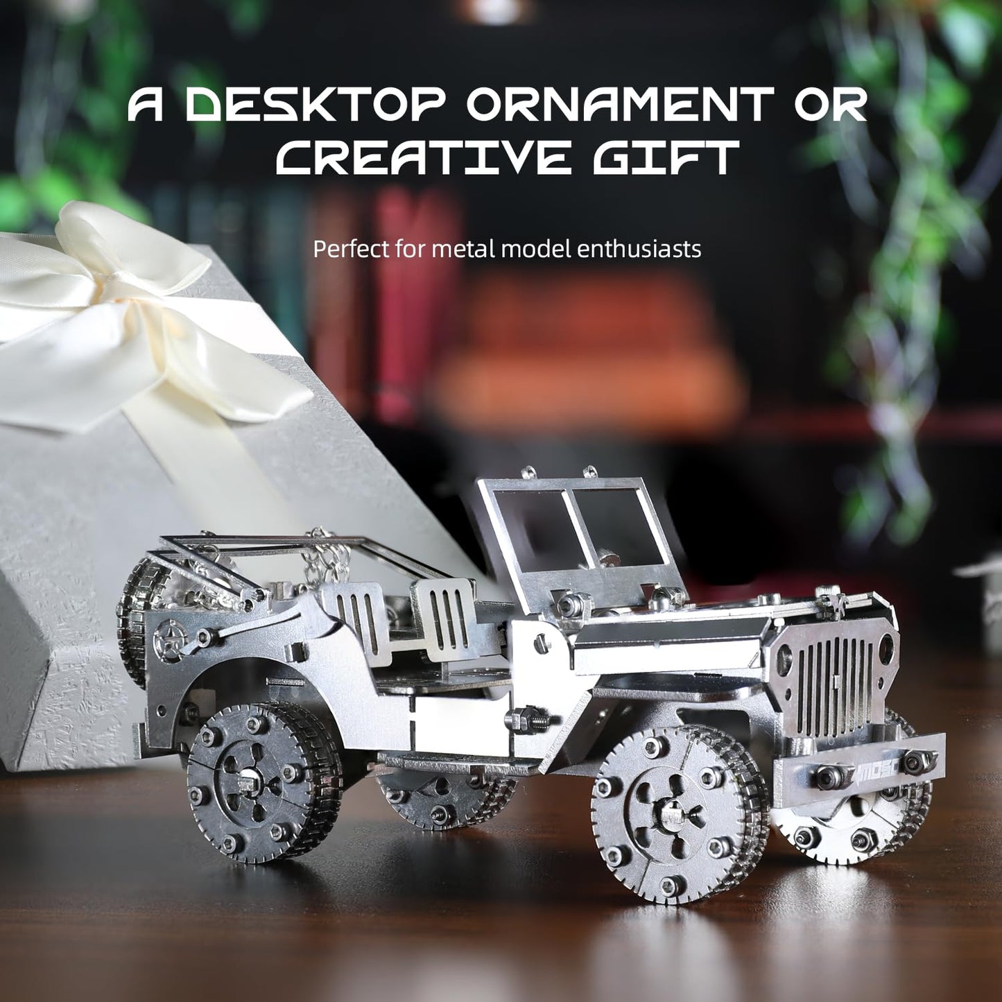 Kolotesame Classic Off-Road Vehicle 3D Metal Puzzle Model for Adults - for Jeep DIY Immersive Building Kit with Tool, 3D Puzzle Car Model for Men Gift