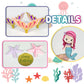 Mermaid Cake Toppers with Mermaid Shells Fishtails Balls Ginkgo Leaf for Birthday