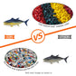 GUFOPONAS Large Bluefin Tuna Fish Toy Family 3PCS Plastic Actias Ningpoana Sea Animal Figures Ocean Animals Figurines Bath Toy Shark Figurines Fish