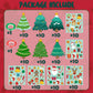 WUYEE 60Pack Christmas Crafts Kit for Kids DIY Christmas Tree Ornaments, Make Your Own Xmas Trees Bookmark with Stickers Crafts Set for Holiday