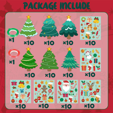 WUYEE 60Pack Christmas Crafts Kit for Kids DIY Christmas Tree Ornaments, Make Your Own Xmas Trees Bookmark with Stickers Crafts Set for Holiday