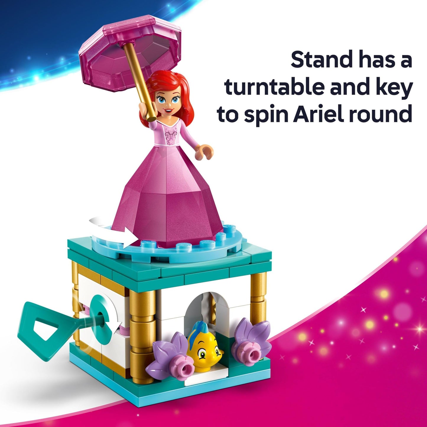 LEGO Disney Princess Twirling Ariel Toy - Building Set for Kids, Girls and Boys, Ages 5+ - Little Mermaid Toy for Fans of Movie - Ariel Doll Gift Idea