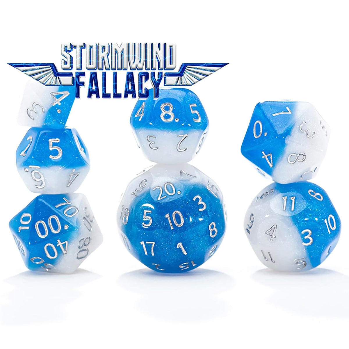 Gate Keeper Games Double Dice - Stormwind Fallacy - 7pc RPG Set