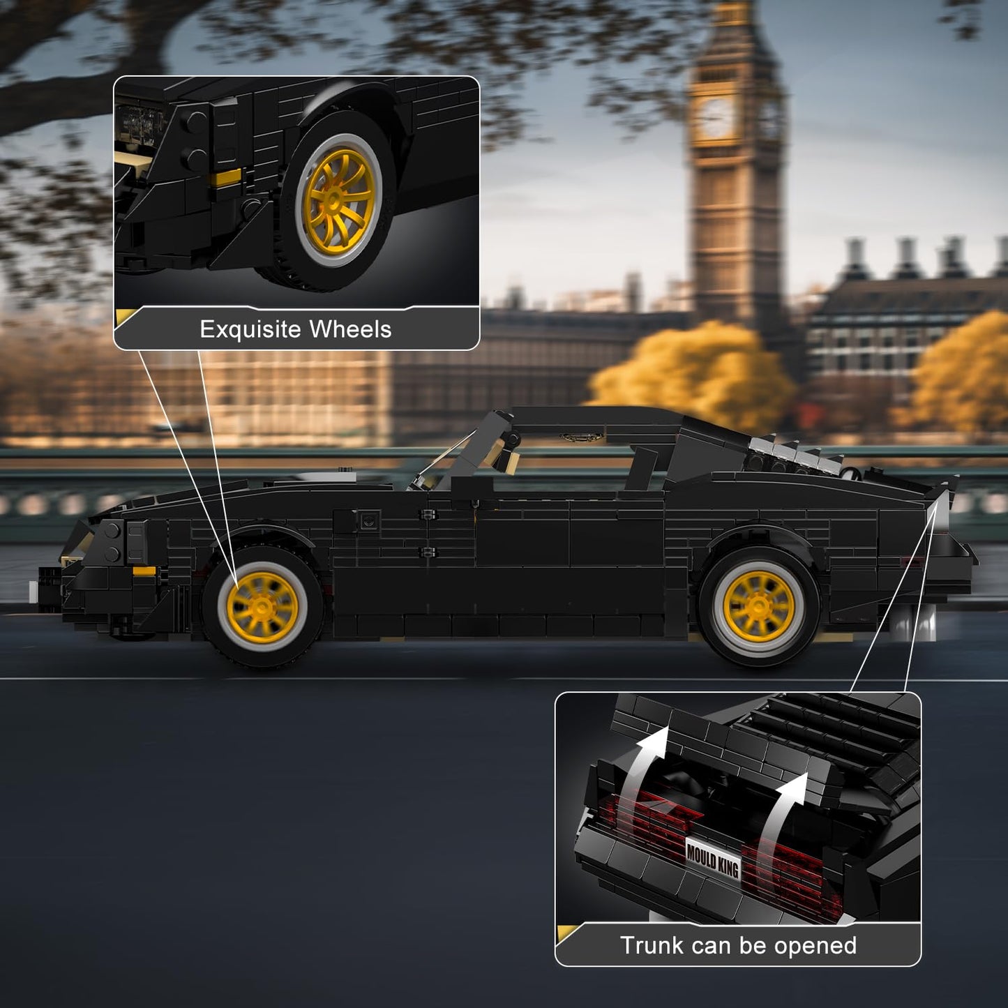 Mould King Classic Supercar Building Set, MOC Sport Car Building Blocks Set, Home Decoration Model Car Kit, Collectible Construction Toys Gift