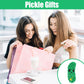 Yuunheg 12 Pcs Pickle Gifts Pickle Crochet Doll, Crochet Cucumber with Encouragement Support Cards & Organza Bags, Positive Gifts for Employee