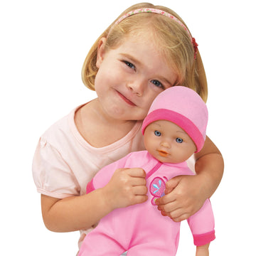 Lissi: 11" Talking Baby Doll - Pink & Butterfly Outfit, Matching Hat, 6 Interactive Sounds, Soft Body, Realistic Roleplay Toy, Kids & Toddlers 2+