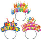 KKBES 12 Pack Party Headbands, Paper Hats for Adults and Kids, 3 Patterns
