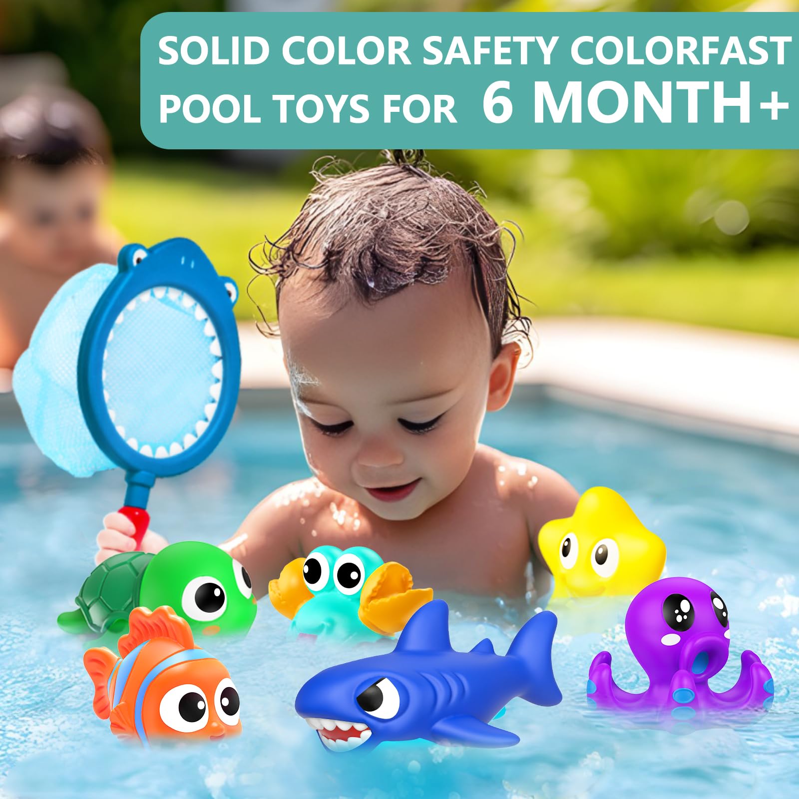GZHFMUS No Hole Mold Free Baby Bath Toys for Kids Ages 1-3,Water Toys for Babies and Toddlers,Ocean Animal Bath Toys for Bathtub,Shower,Beach