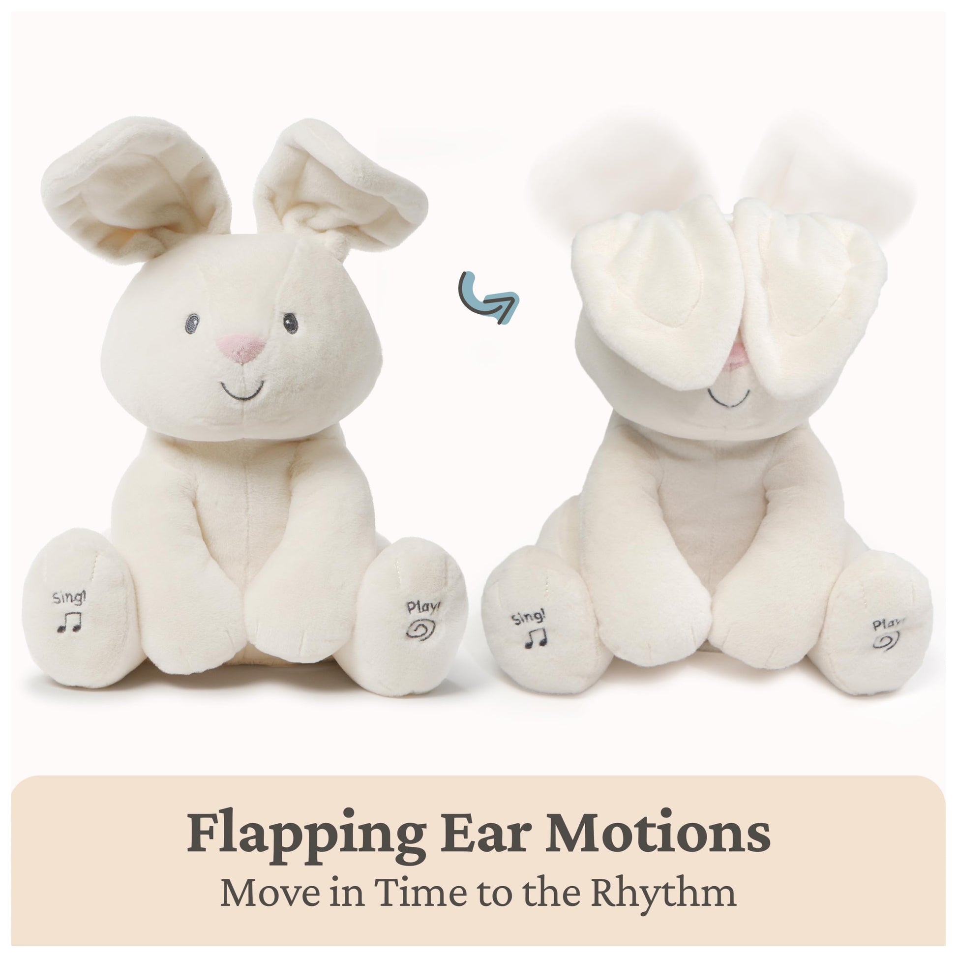 GUND Baby Flora Bunny 12-Inch Interactive Animated Musical Baby Toy