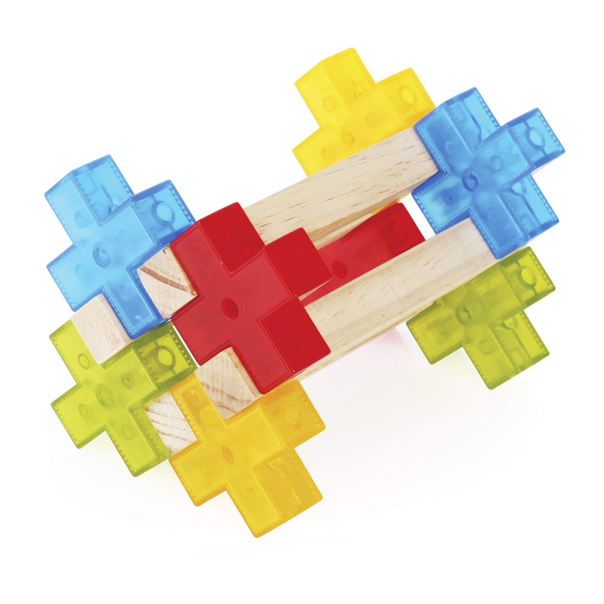 Guidecraft Texo 100 Piece Set - 3D Geometric Designs Educational Interlocking Shapes- Architectural Building-Bricks STEM Toys for Kids