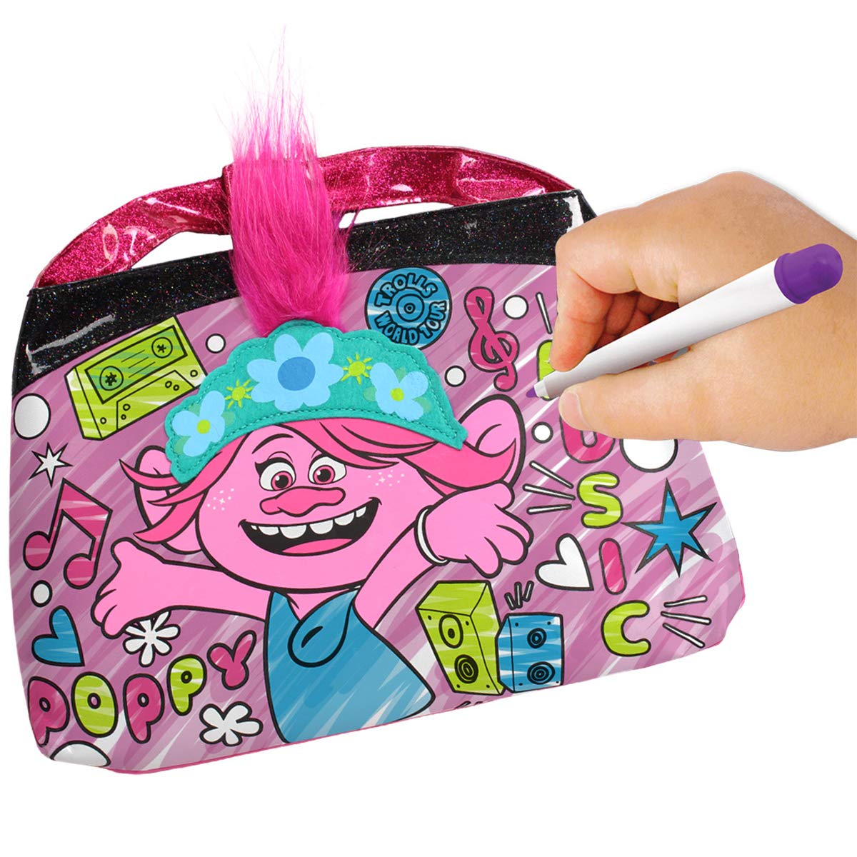 Tara Toy Trolls Color N Style Purse, Multicolor