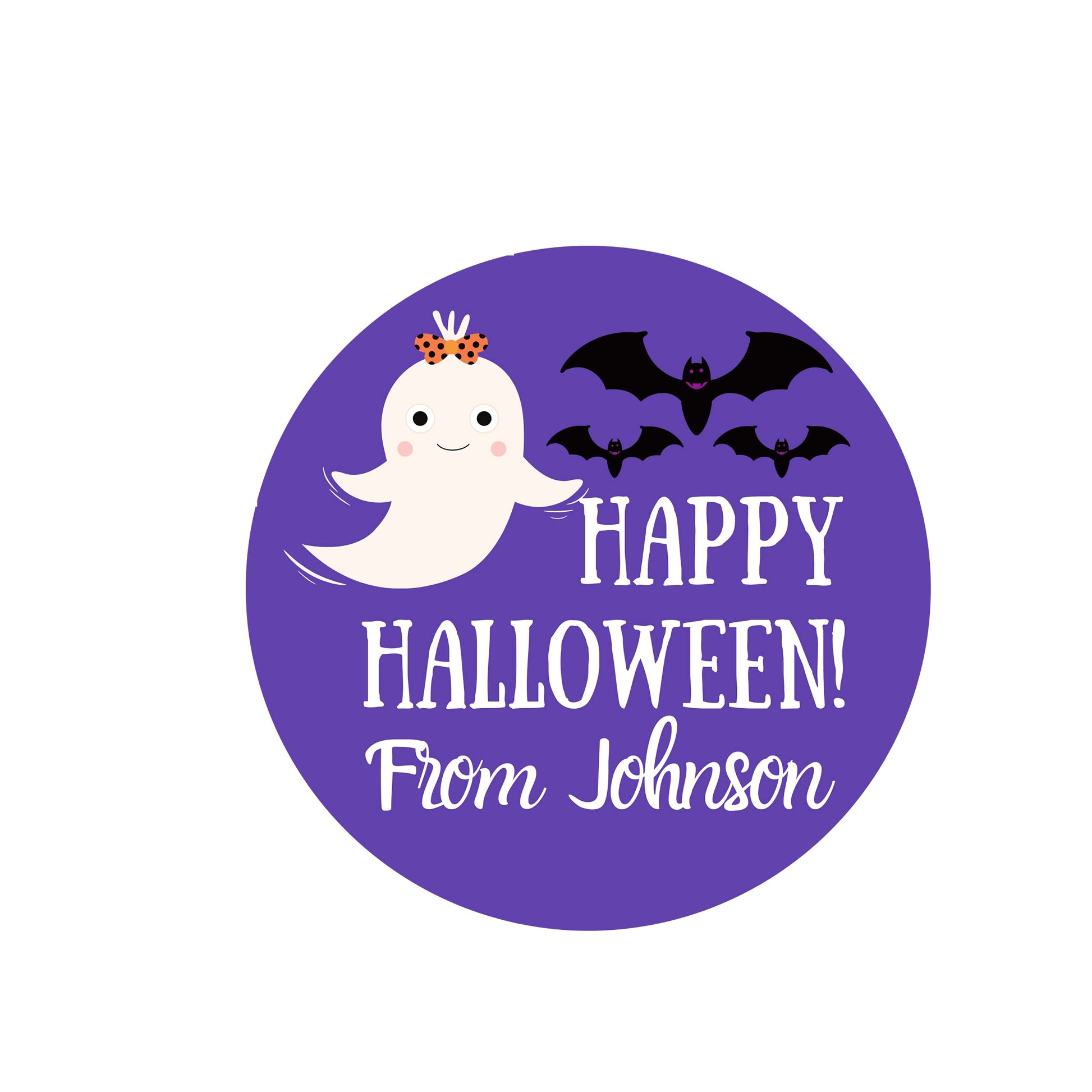 Custom Halloween Stickers, Personalized Happy Halloween Labels, Candy Halloween Stickers,Pumpkin Trick or Treat Stickers,Treat Bag Stickers Trunk or