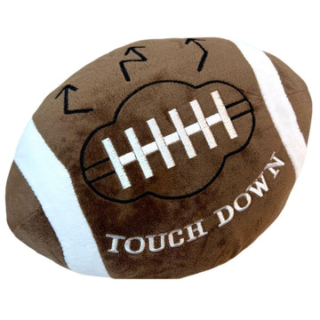 GiftExpress 2 Pack Football Plush Pillows - 12" Soft Fluffy Cotton Stuffed Football Shaped Throw Cushion Decor - Cuddly Game Day Sports Gifts for Kids